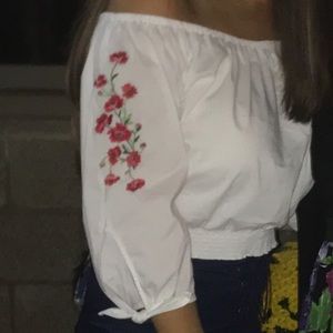 White Off-Shoulder Blouse